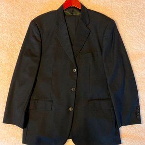 Men's Black Wool Dress Suit